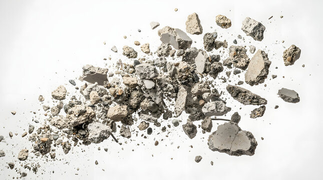 Cluster of small metallic objects on textured surface