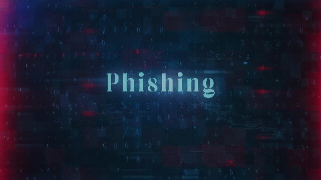 Phishing word related to errors and hacking incidents in the context of cybersecurity and technology