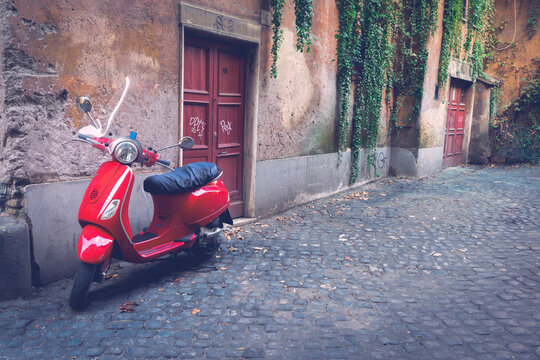 street in Trastevere, Rome, Italy