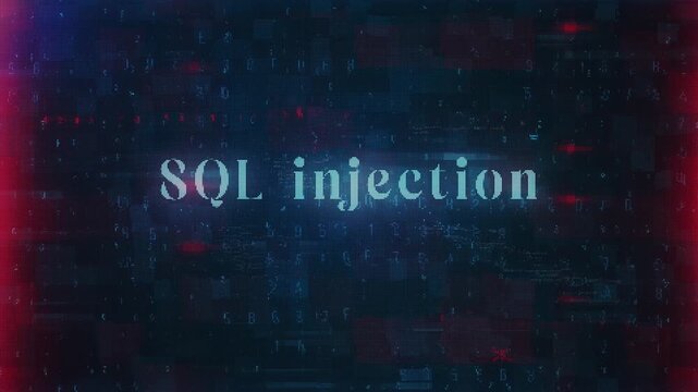 SQL injection word related to errors and hacking incidents in the context of cybersecurity and technology