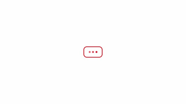 Red bordered three dots menu icon