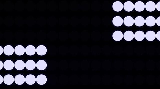 Sparse Lavender Light Dots Appearing in the Corners of a Dark Grid
