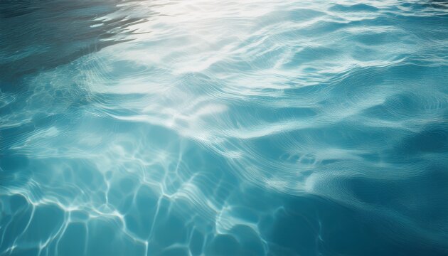 water abstract background with ripples and sunlight caustic with shadows mockup for summer product design beauty spa cosmetic and vacation