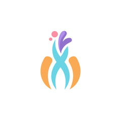Obraz premium Colorful abstract graphic symbol