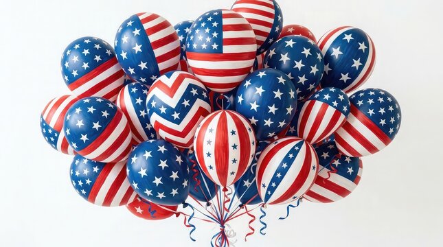 A vibrant display of patriotic balloons commemorating veterans day honoring service sacrifice and the courage of those who have defended our nation with