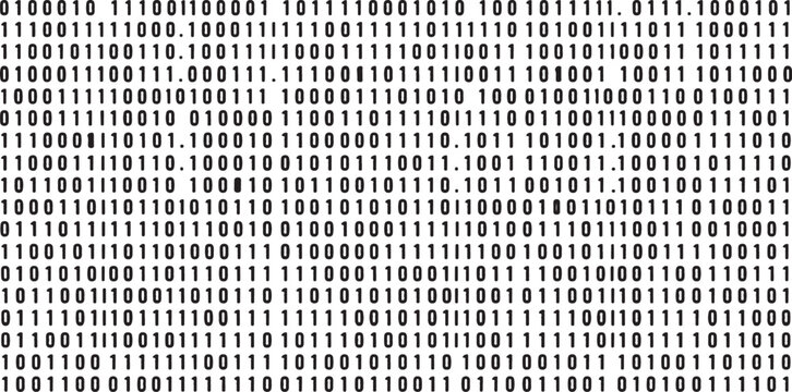 Binary code digital abstract seamless pattern illustration.