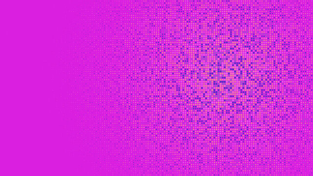 Purple halftone pattern with varying dot density on bright background