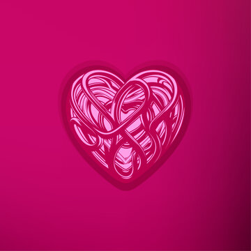 Solid Lines Making Heart Shape