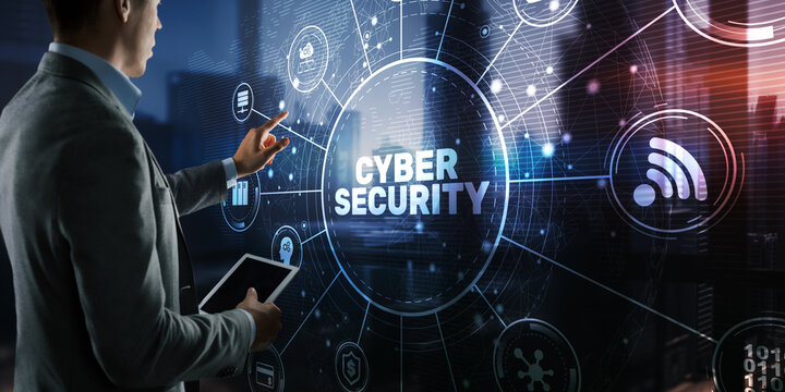 Cyber Security Technology Interface with Network Protection Data Privacy Threat Detection and Digital Defense Systems
