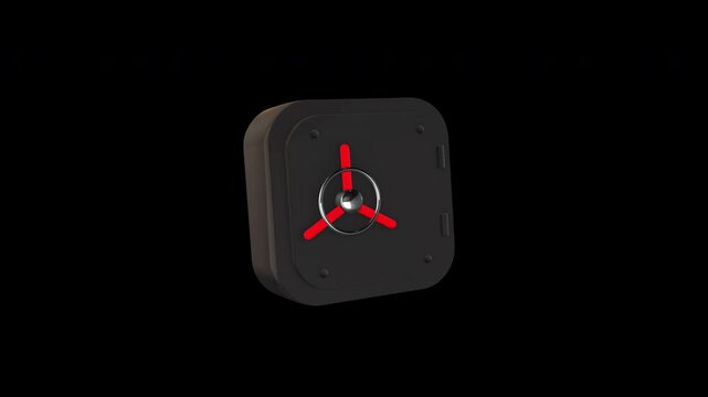 Bank Locker 3d Smooth Animation on a transparent background
