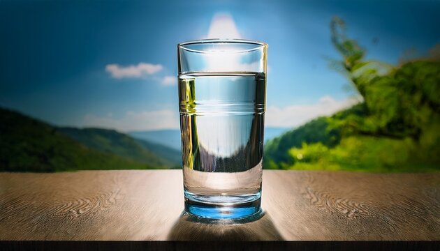 a single unadorned glass of water a symbol of basic necessity and health healthy liquid