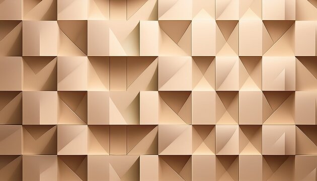 modern abstract background featuring geometric 3d tiles with soft beige tones and subtle shadows ideal for architectural interior design minimalist wall texture and sophisticated home decor