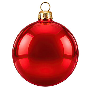 red christmas ball isolated