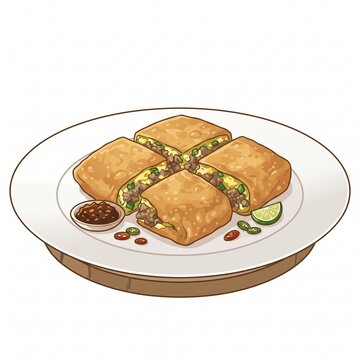 Martabak telur fried egg with vegetables 