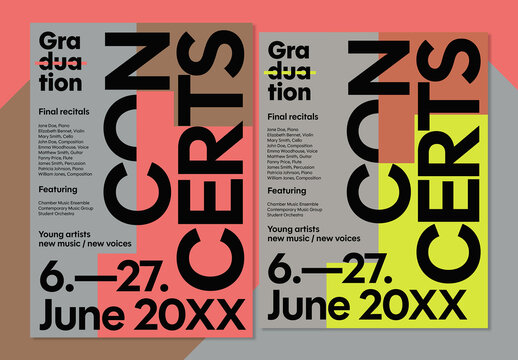Experimental Typography Event Poster Layout
