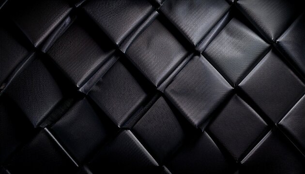 a dark textured wall with a checkerboard pattern of acoustic panels