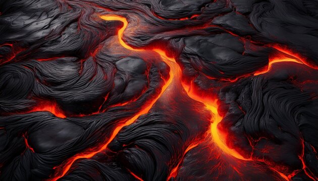 abstract background of extinct lava with red gaps