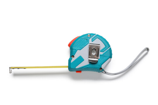 Home improvement and construction planning, measuring tape tool for renovation projects and DIY interior design tasks isolated on white background
