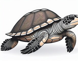 Fototapeta premium turtle isolated on white