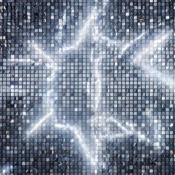 Silver sequin wall reflecting bright light creating a sparkling surface Ideal for celebration party and festive concepts.