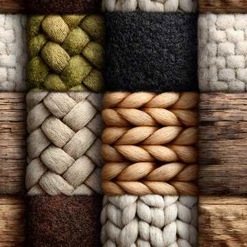 Realistic Woven Baskets Soft Tone Pattern