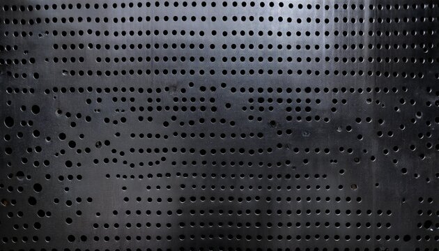 dark industrial metal pegboard organizer panel texture for workshop tool hanging