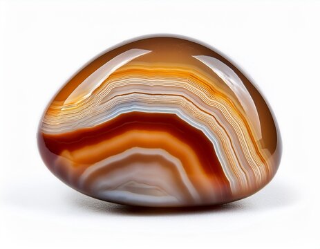 agate gem isolated on white background gemstone closeup