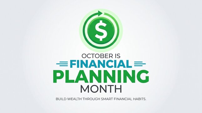 Financial Planning Month October Green Dollar Vector Banner
