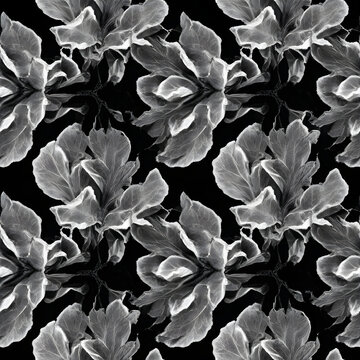 Natural Folded Leaves High Contrast Pattern