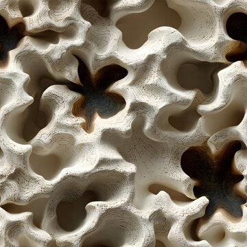 Sculptural Relief Ceramic Vessels High Contrast Pattern