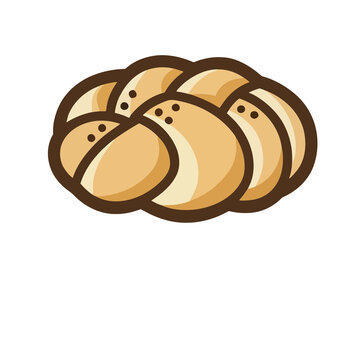 Braided bread illustration
