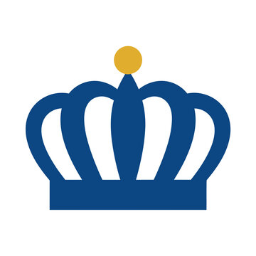 Blue crown with yellow orb