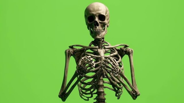 Skeleton White-Knuckle Hand Clench and Furious Gesture.