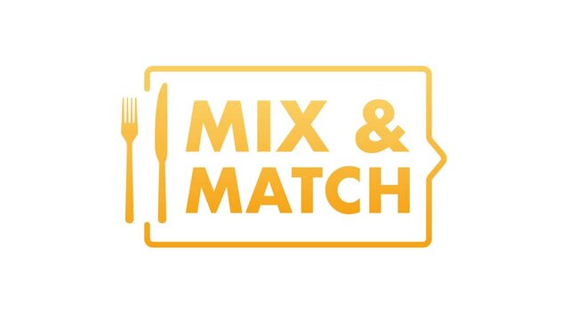 Mix and match food choice restaurant animation