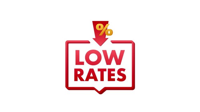 Animated low rates discount promotion banner