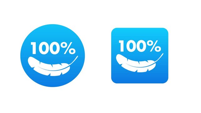 Animated hundred percent lightweight product icon motion graphic
