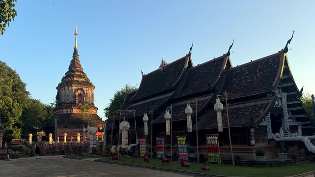 Wat Lok Moli temple and ancient chedi in Chiang Mai