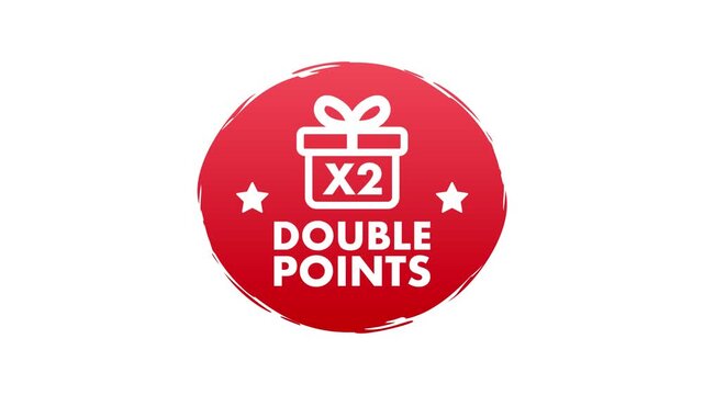 Double points loyalty program bonus animation