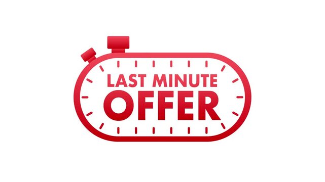 Last minute offer sale countdown timer animation