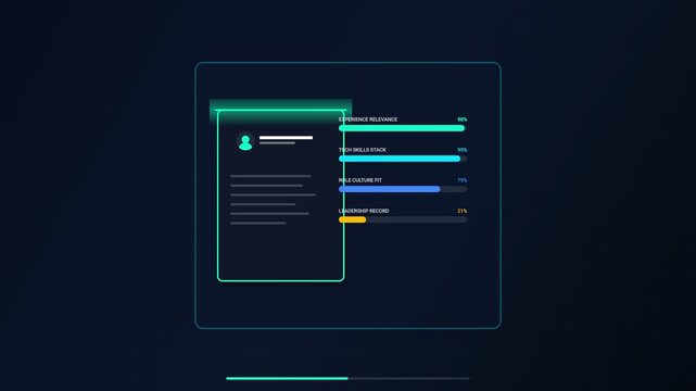 Automated Applicant Tracking System Software Interface Animation