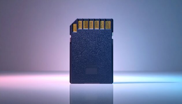 memory card clean commercial product composition, realistic studio lighting