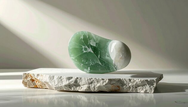 gua sha stone clean ecommerce product photo, realistic studio lighting