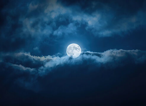 moon and clouds