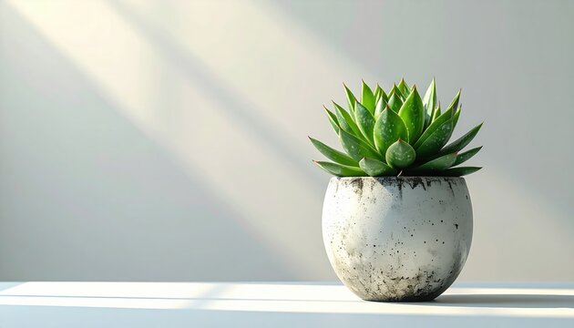 plant pot three quarter view on white background, subtle soft lighting