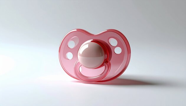 sleek baby pacifier on white background, ecommerce style