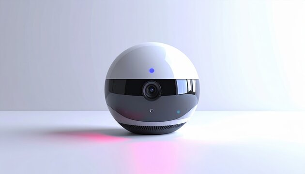motion sensor on bright white background, subtle soft lighting