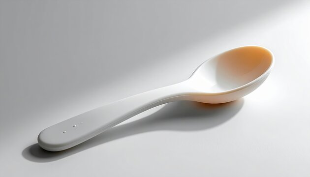 baby feeding spoon clean advertising mockup composition, subtle soft lighting