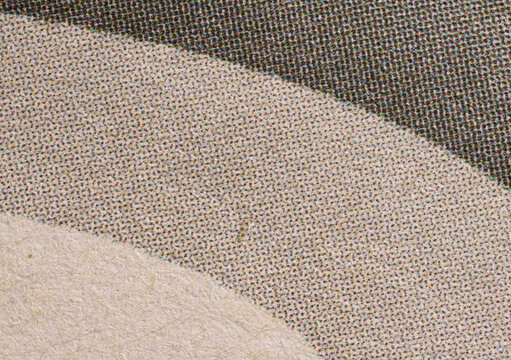 Curved Halftone Bands on Pale Paper