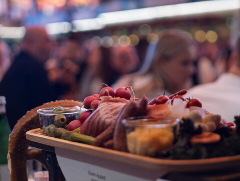 Gourmet Charcuterie Board with Fresh Ingredients at Event
