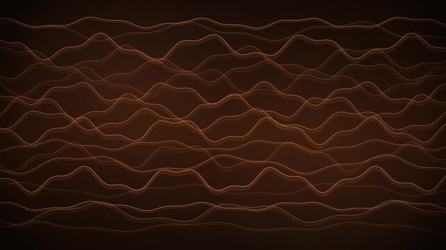 Terracotta hand-drawn scribble waves animated texture background loop